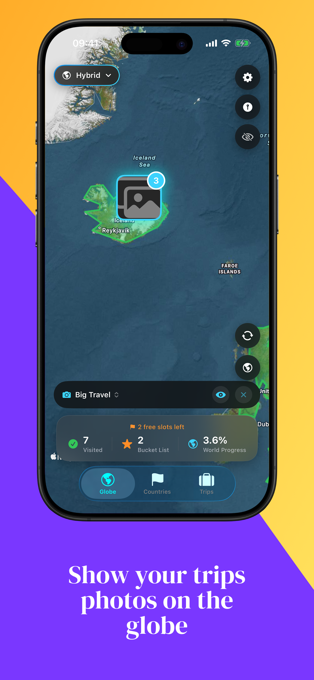 Worldmarks app: Pro upgrade screen with pricing details